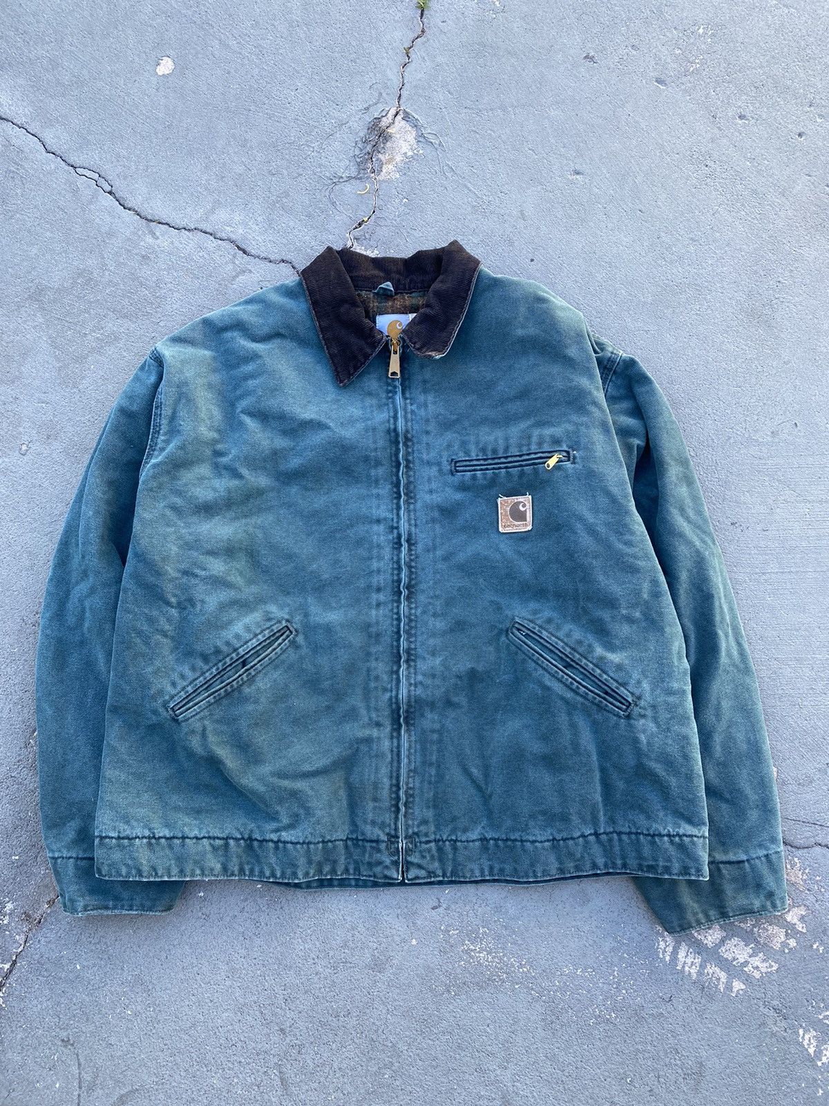 Image of Avant Garde x Carhartt Crazy Vintage 90's Carhartt Seafoam Green Detroit J43Htg, Men's (Size 2XL)