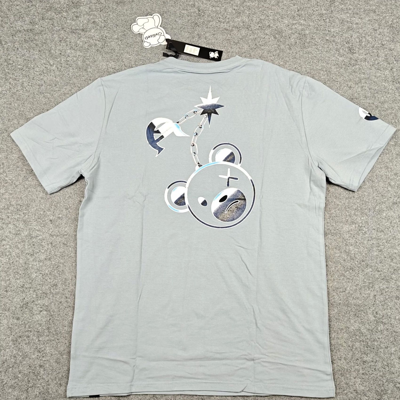 Vintage CivilizeD Shirt Mens 2XL Gray Teddy Bear Chain Graphic Tee Streetwear New Size US XXL / EU 58 / 5 - 2 Thumbnail