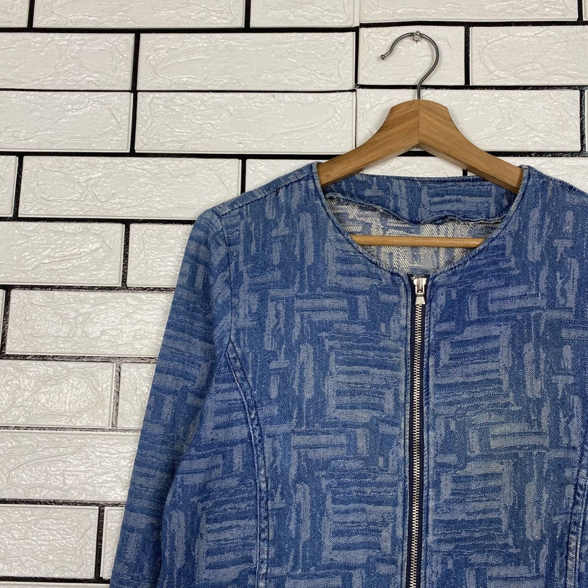 Japanese Brand Luchile Cropped Denim Zipper Jacket Biker Issey Miyake Size US M / EU 48-50 / 2 - 8 Thumbnail