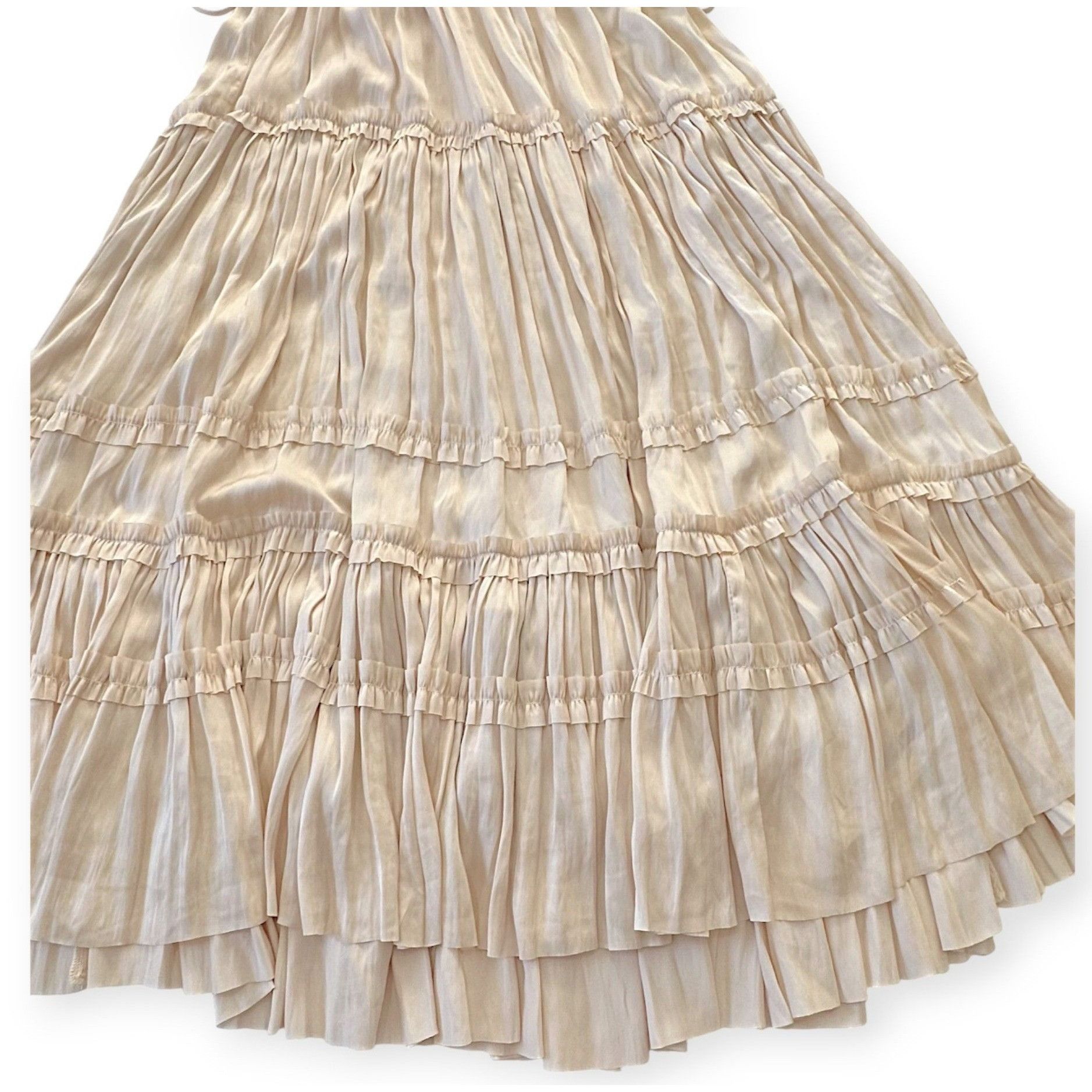 Ulla Johnson Ulla Johnson Isadora Plisse Midi Dress Dawn Cream Size 2 NWT Size XS / US 0-2 / IT 36-38 - 7 Thumbnail