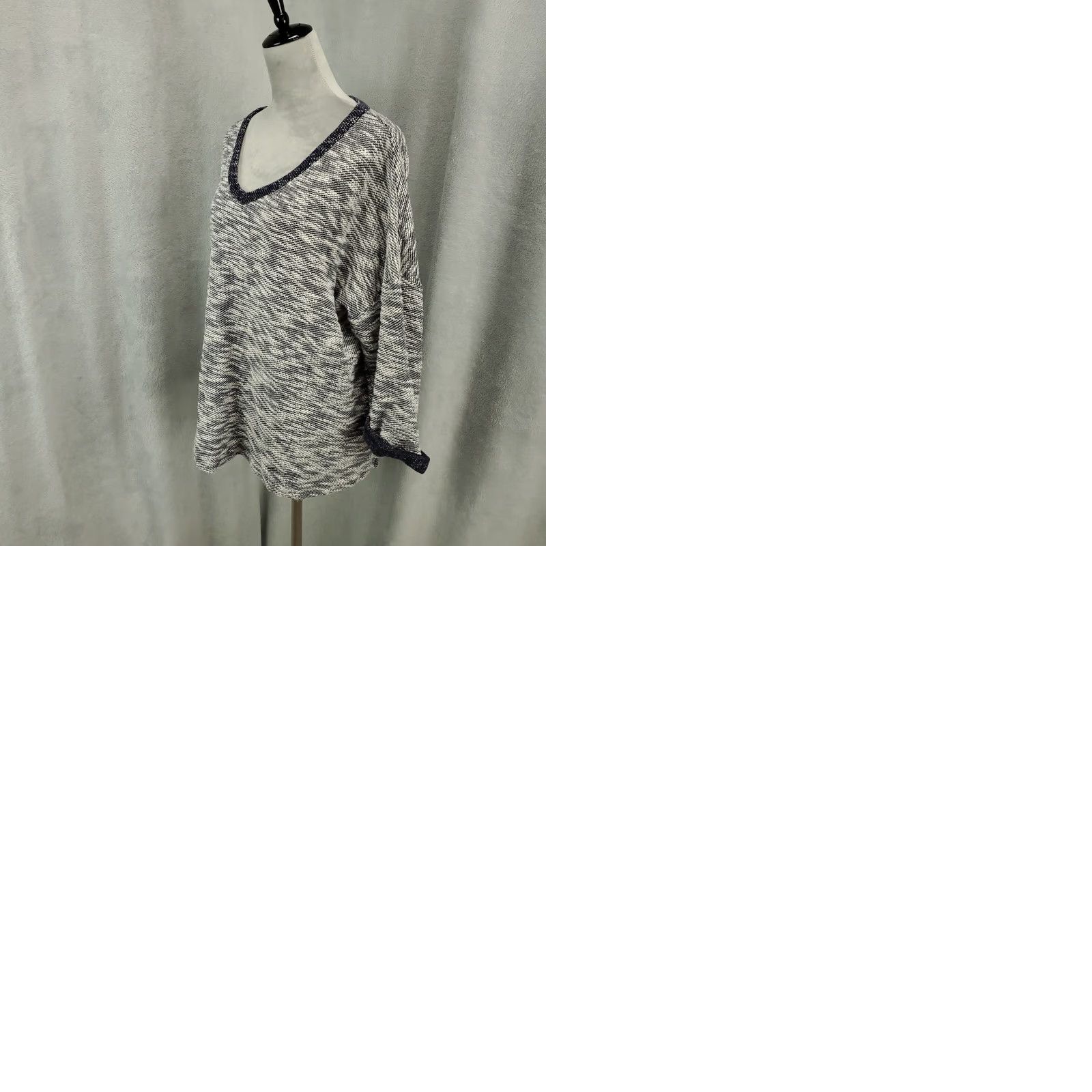 Coldwater Creek Coldwater Creek Sweater Womens 1X Blue Black Heathered Scoop Neck Tunic Size XL / US 12-14 / IT 48-50 - 9 Thumbnail