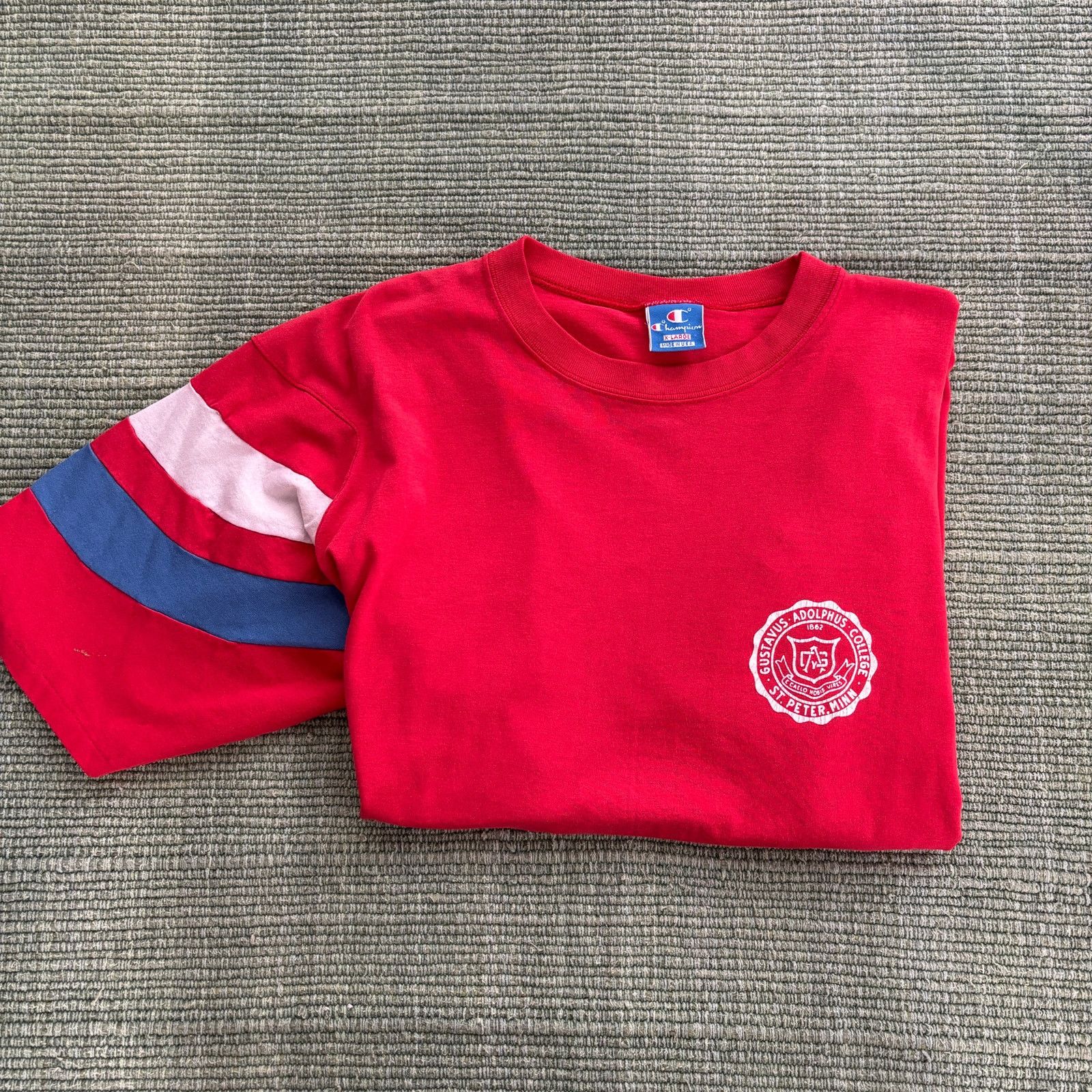 Champion × Vintage Vintage 90s Champion Gustavus Adolphus College Tee Shirt Size US L / EU 52-54 / 3 - 7 Thumbnail