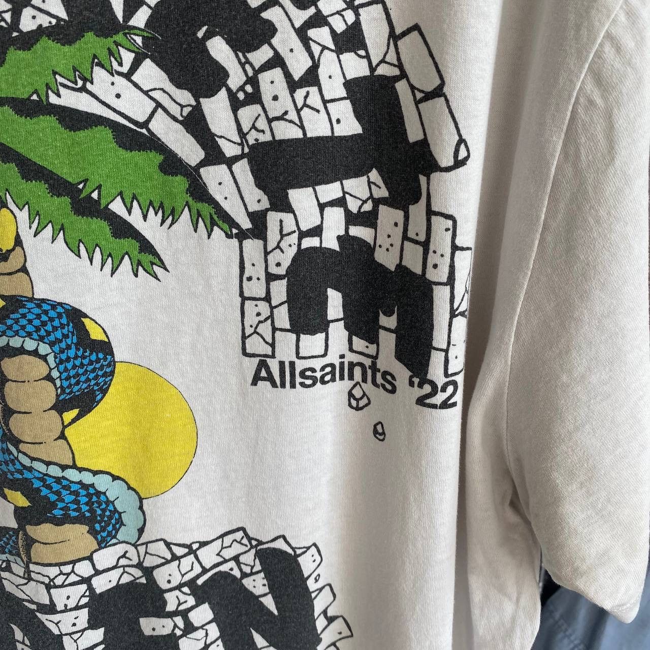 Allsaints × Japanese Brand Designer Allsaints Big Logo Graphic y2k streetwear tee Size US M / EU 48-50 / 2 - 3 Thumbnail