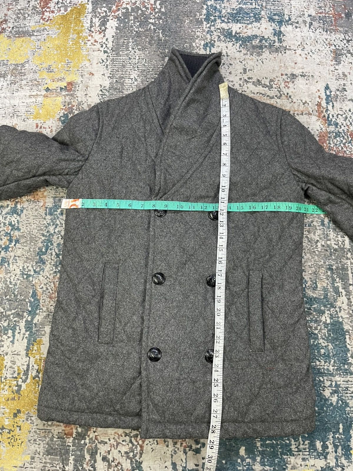 Fidelity Fidelity Shawl Lapel Quilted Issue Peacoat Size US S / EU 44-46 / 1 - 12 Thumbnail