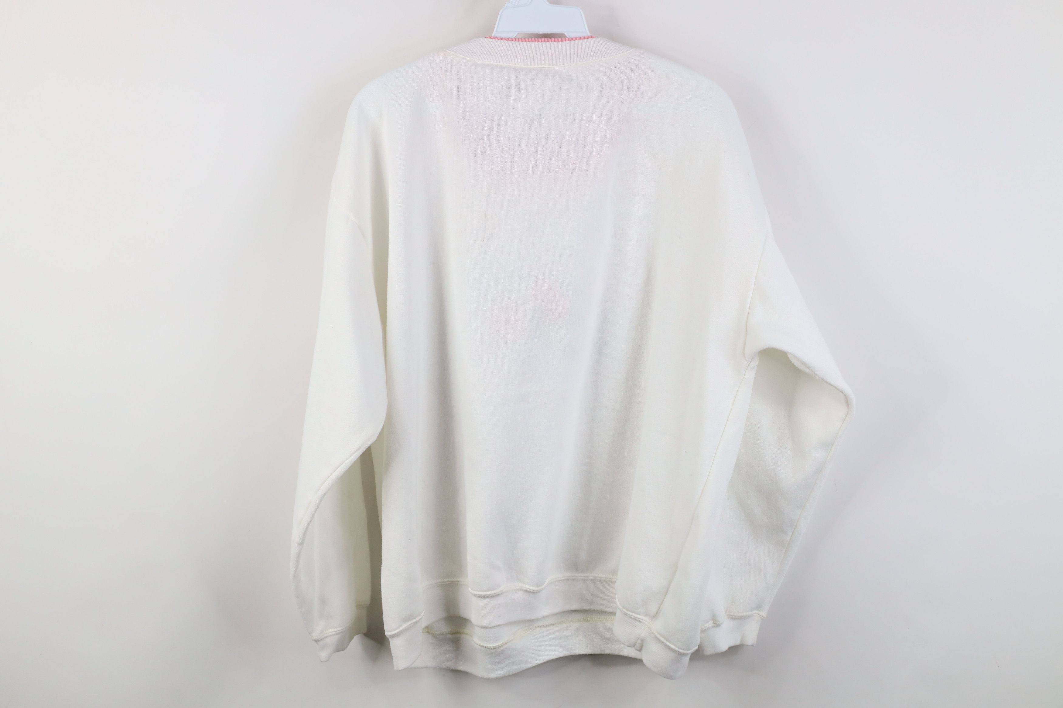 Vintage Vintage 90s Streetwear Floral Layered Sweatshirt White Size XL / US 12-14 / IT 48-50 - 11 Thumbnail