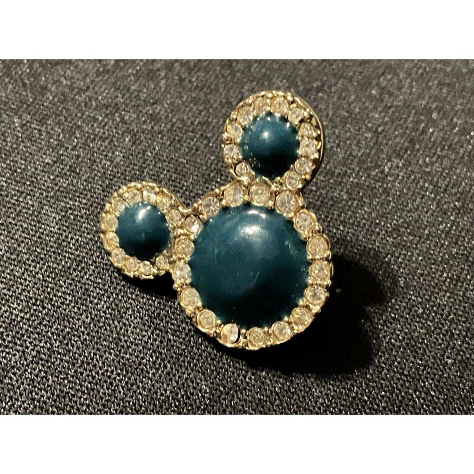 Disney Disney Gold Tone Crystal Enamel Mickey Mouse Post Earrings Size ONE SIZE - 2 Thumbnail