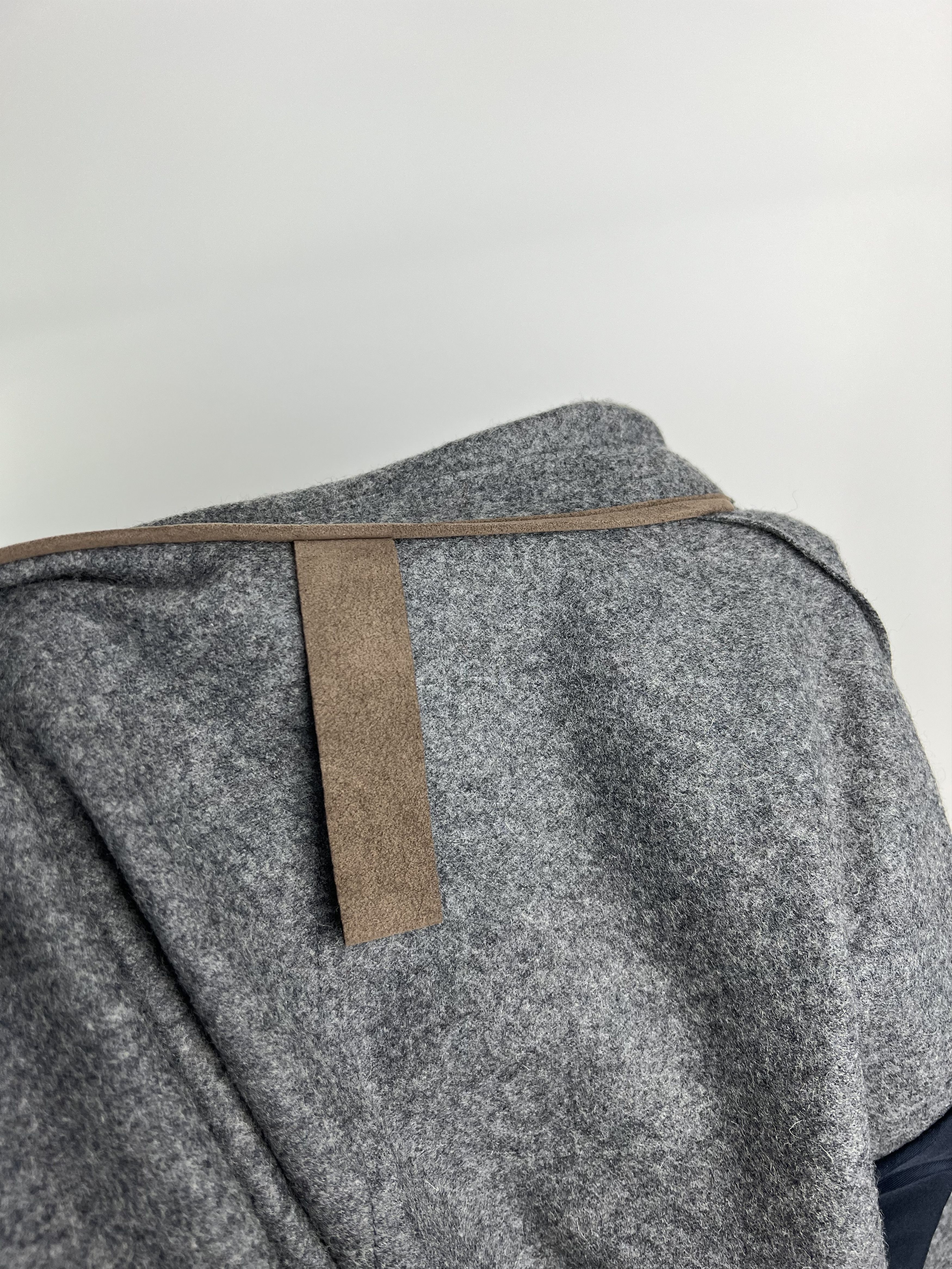 Eleventy Eleventy Men's Gray Wool Blazer Size 52 M/L Suede Details Size 52R - 8 Thumbnail