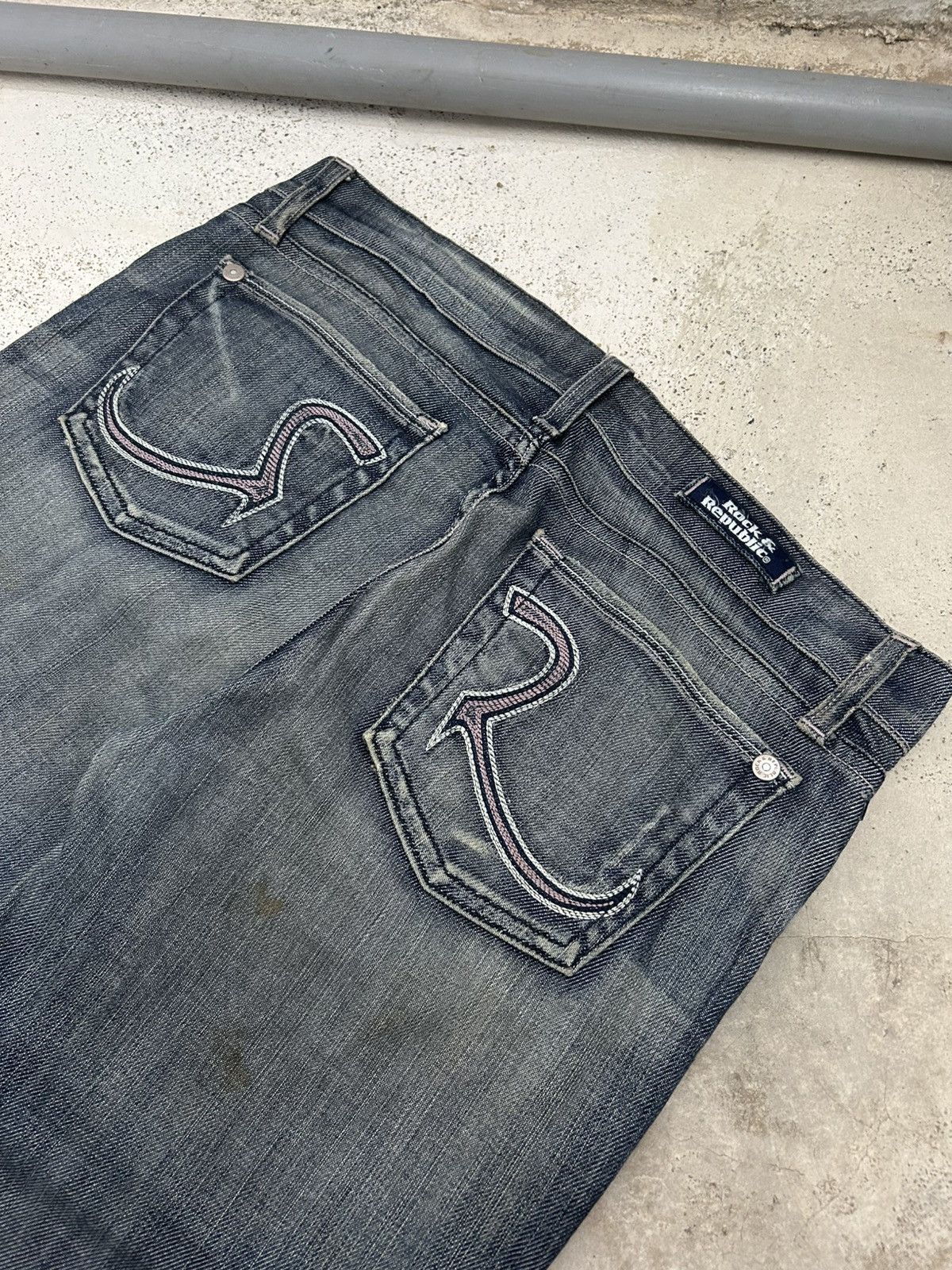Hysteric Glamour Vintage Extreme Flare Jeans Rock Republic Sanforized Denim Size US 31 - 14 Thumbnail