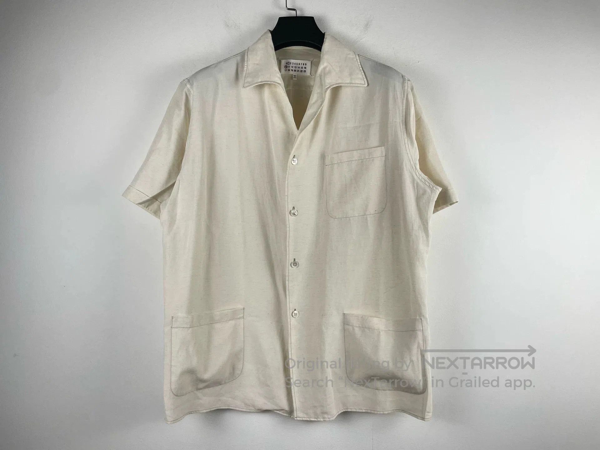 Maison Margiela Maison Margiela Beige Short-Sleeve Shirt. Size US M / EU 48-50 / 2 - 1 Thumbnail