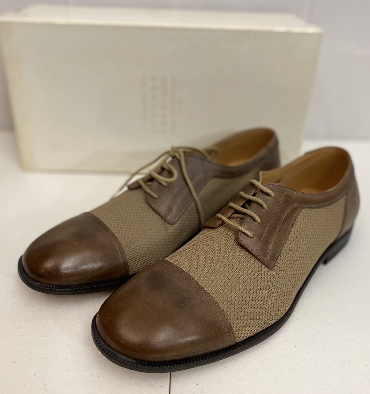 Maison Margiela Maison Margiela 22 🇮🇹 Brown Captoe Hybrid Mesh Derby 11 New Size US 11 / EU 44 - 1 Thumbnail