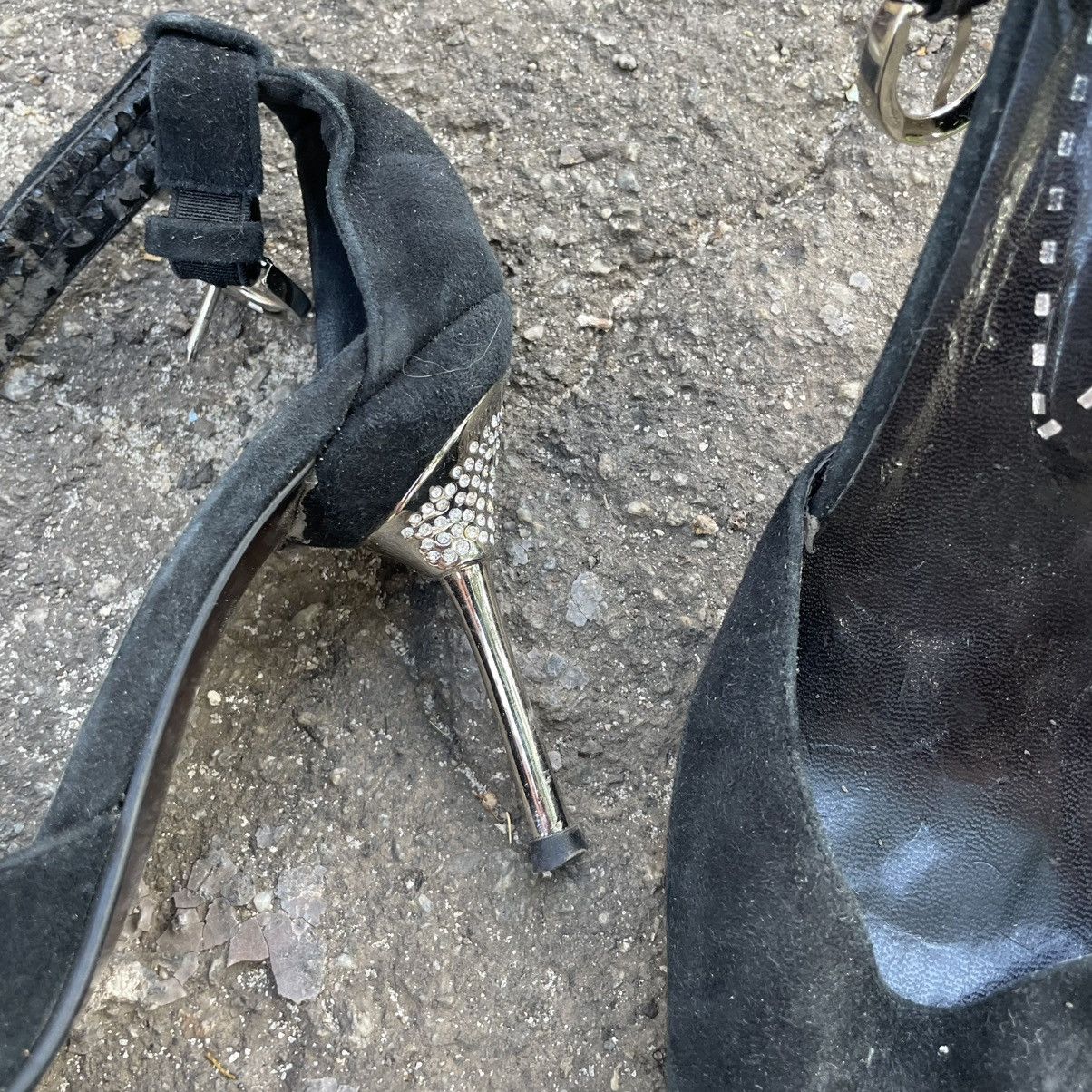 Vintage 24.5 cm 90s GUCCI Crystal Heels Y2k diamond shoes tom ford Size US 8.5 / IT 38.5 - 2 Thumbnail