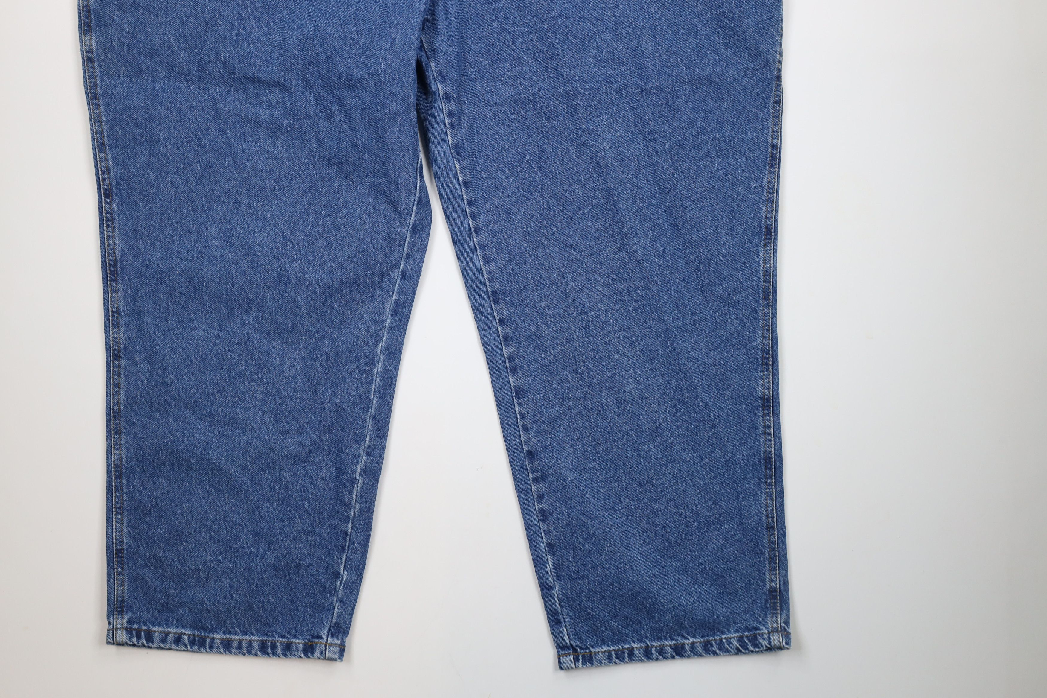 Vintage Deadstock Vintage 90s Streetwear Wide Leg Denim Jeans Blue Size US 44 / EU 60 - 4 Thumbnail