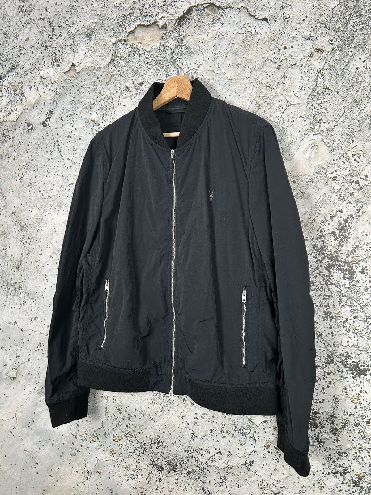 Allsaints Allsaints Black Bomber Jacket Streetwear Avant Garde Y2K Size US L / EU 52-54 / 3 - 2 Thumbnail
