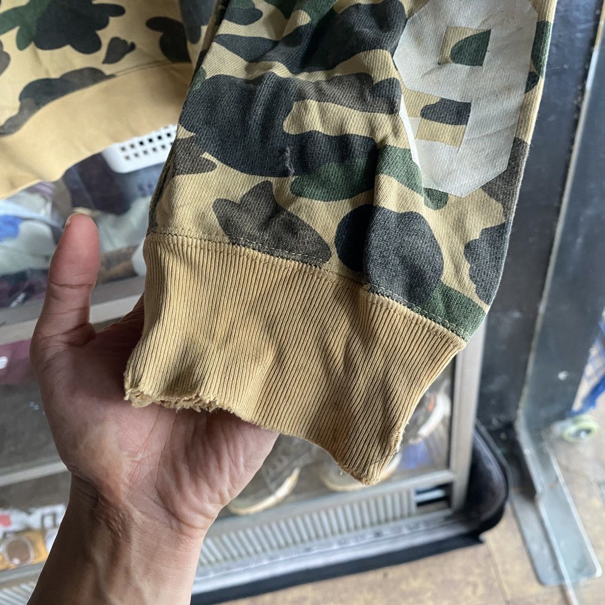 Bape 2006 Bape Green ASNKA / General Raiders Logo Rip Crewneck Size US XL / EU 56 / 4 - 12 Thumbnail