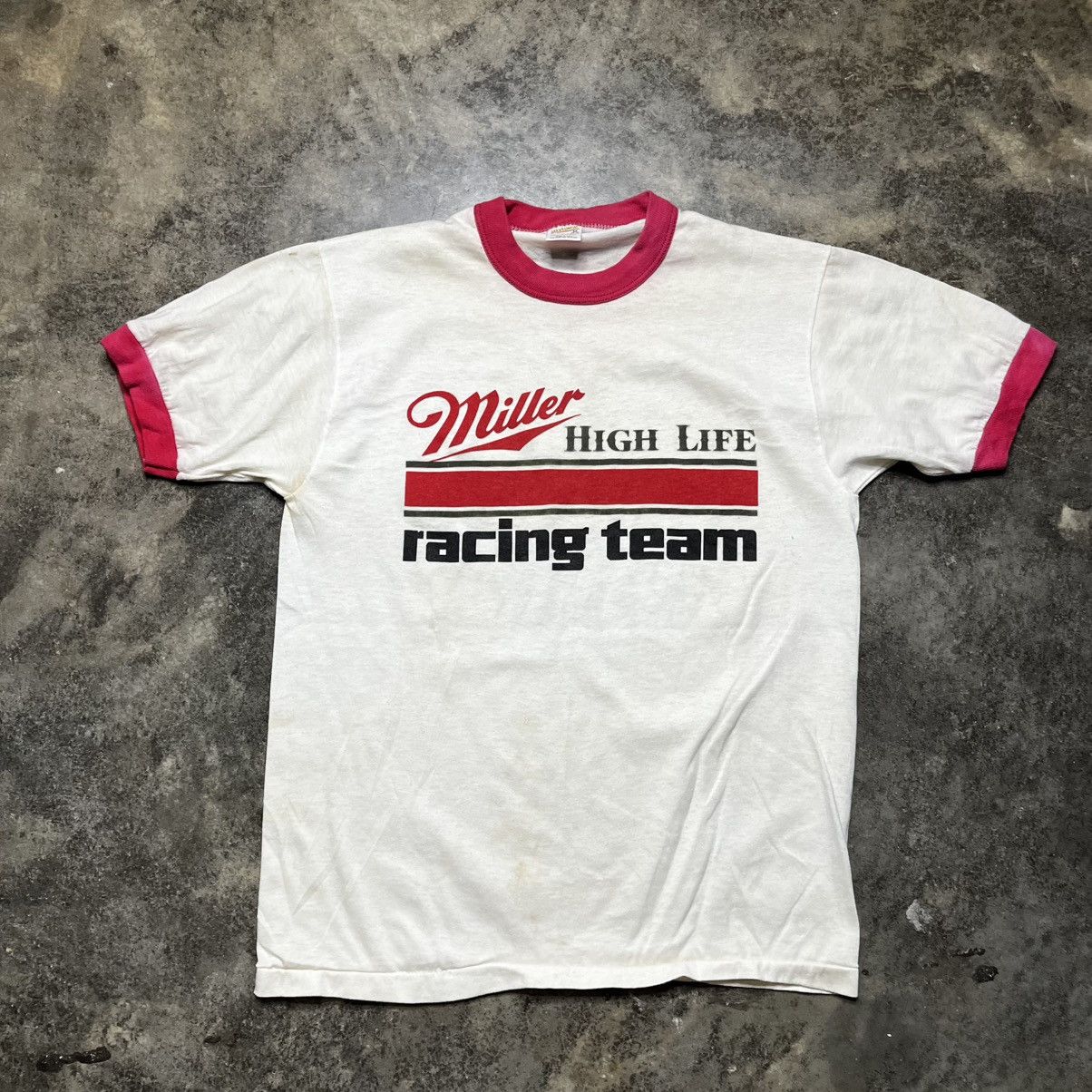 Vintage vintage 80s miller high life racing team ringer tshirt Size US M / EU 48-50 / 2 - 4 Thumbnail