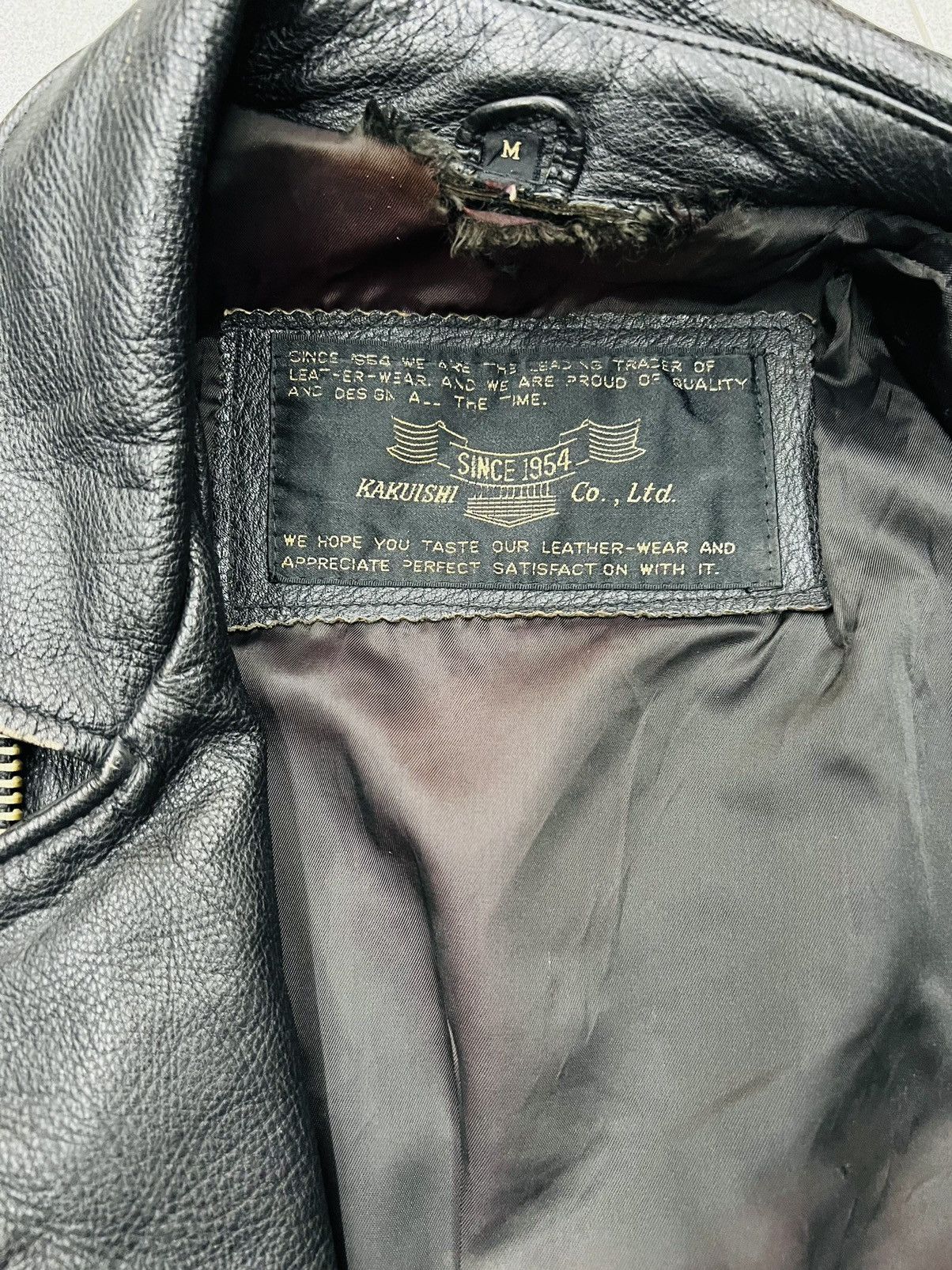 Japanese Brand VINTAGE KAKUISHI PERFECTO MOTO LEATHER JACKET Size US M / EU 48-50 / 2 - 8 Thumbnail