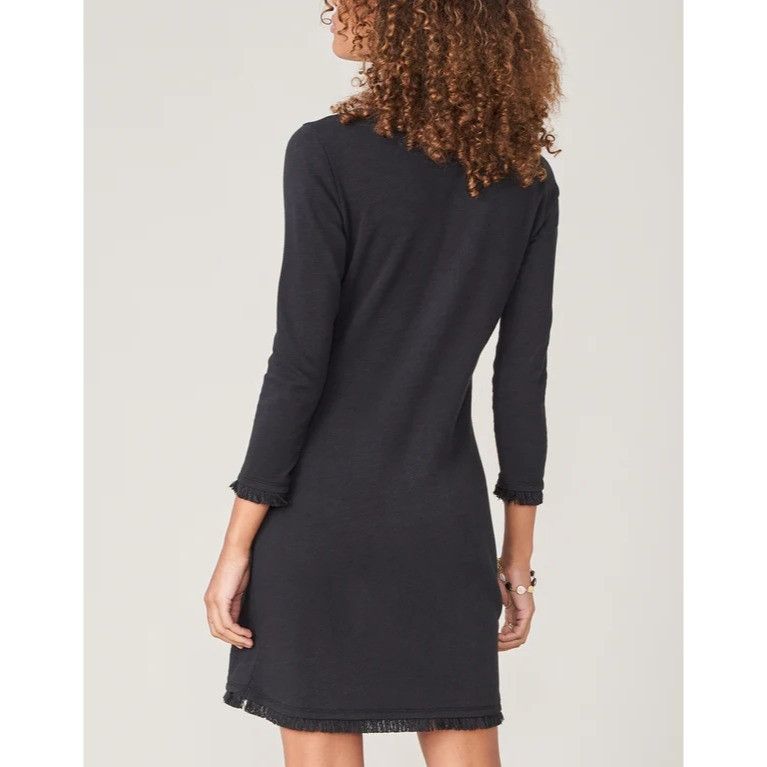 Vintage Spartina 449 Black MILA Fringe Dress Boat Neck Size S / US 4 / IT 40 - 9 Thumbnail