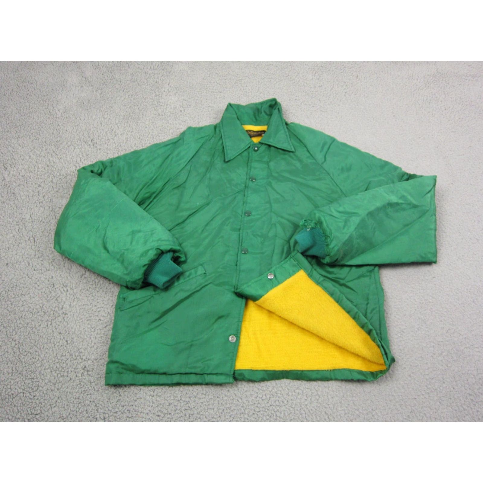 Vintage VINTAGE Swingster Jacket Mens Large Green Gold Sherpa 70s 60s Farmer Made in USA Size US L / EU 52-54 / 3 - 2 Thumbnail