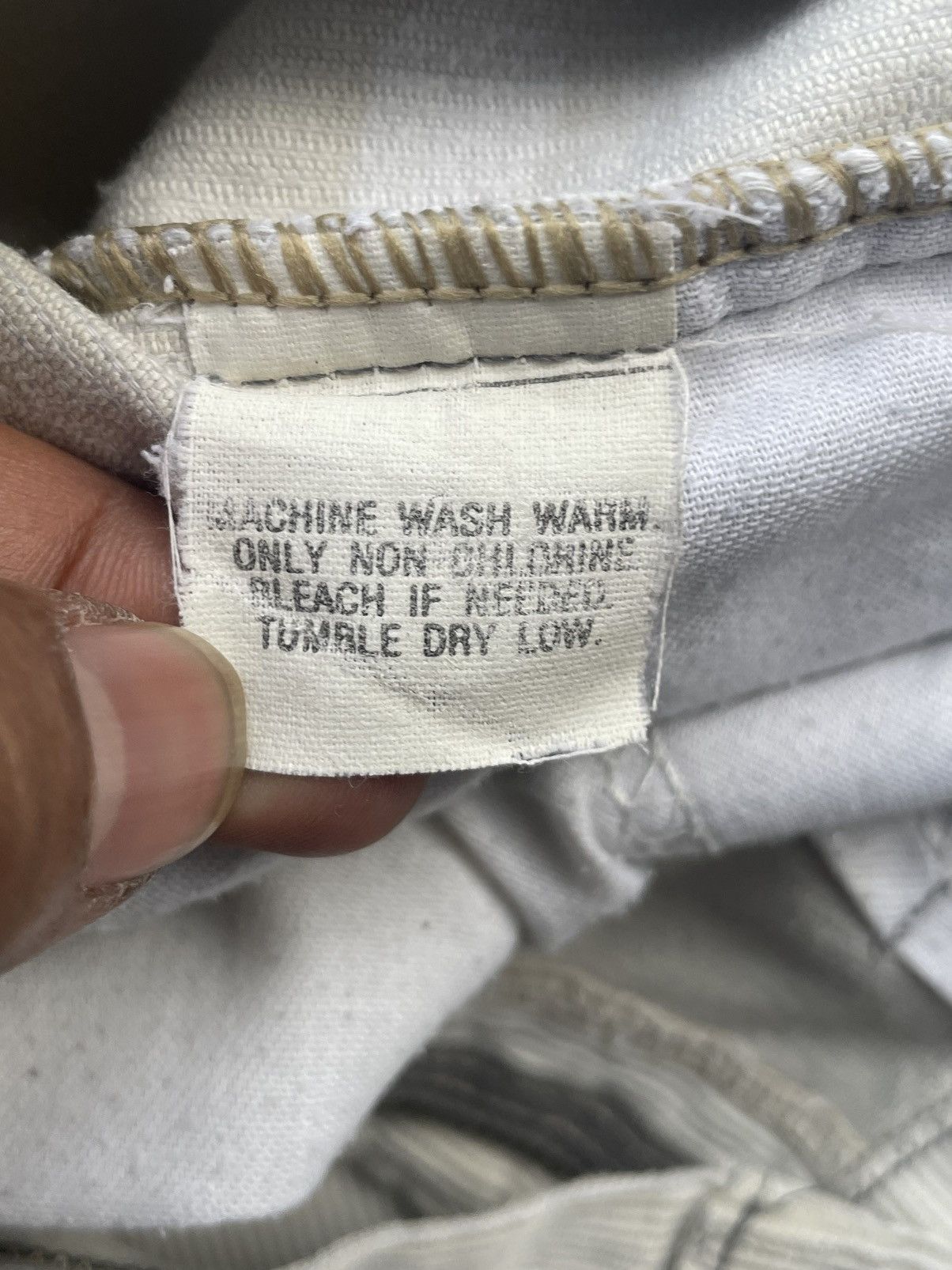 Levi's Vintage 80’s Levis Coduroy White Tab Painted Stain Size US 33 - 18 Thumbnail