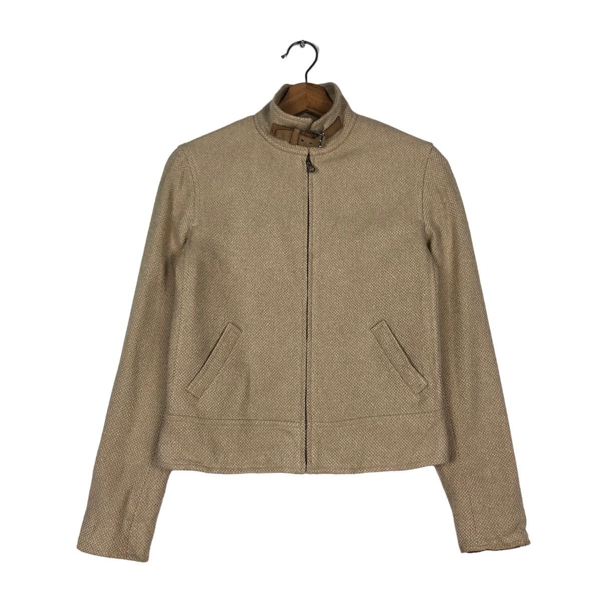 Japanese Brand Green Label Ralph Lauren Cropped Biker Jacket Leather Parts Size US XXS / EU 40 - 1 Thumbnail