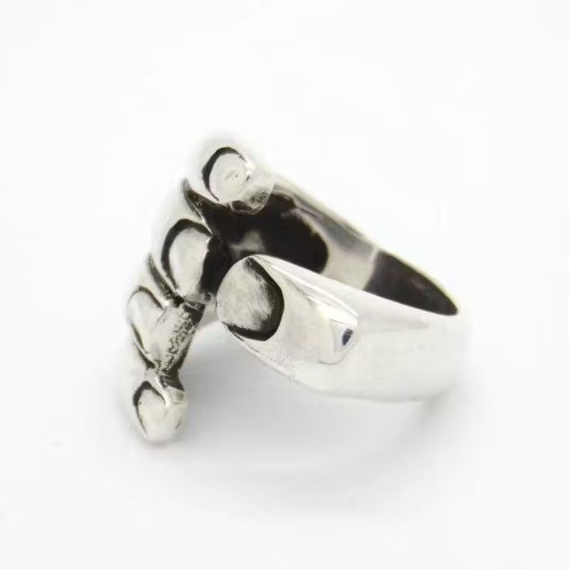 Jewelry Adjustable Carved Hand Rings Size ONE SIZE - 4 Thumbnail