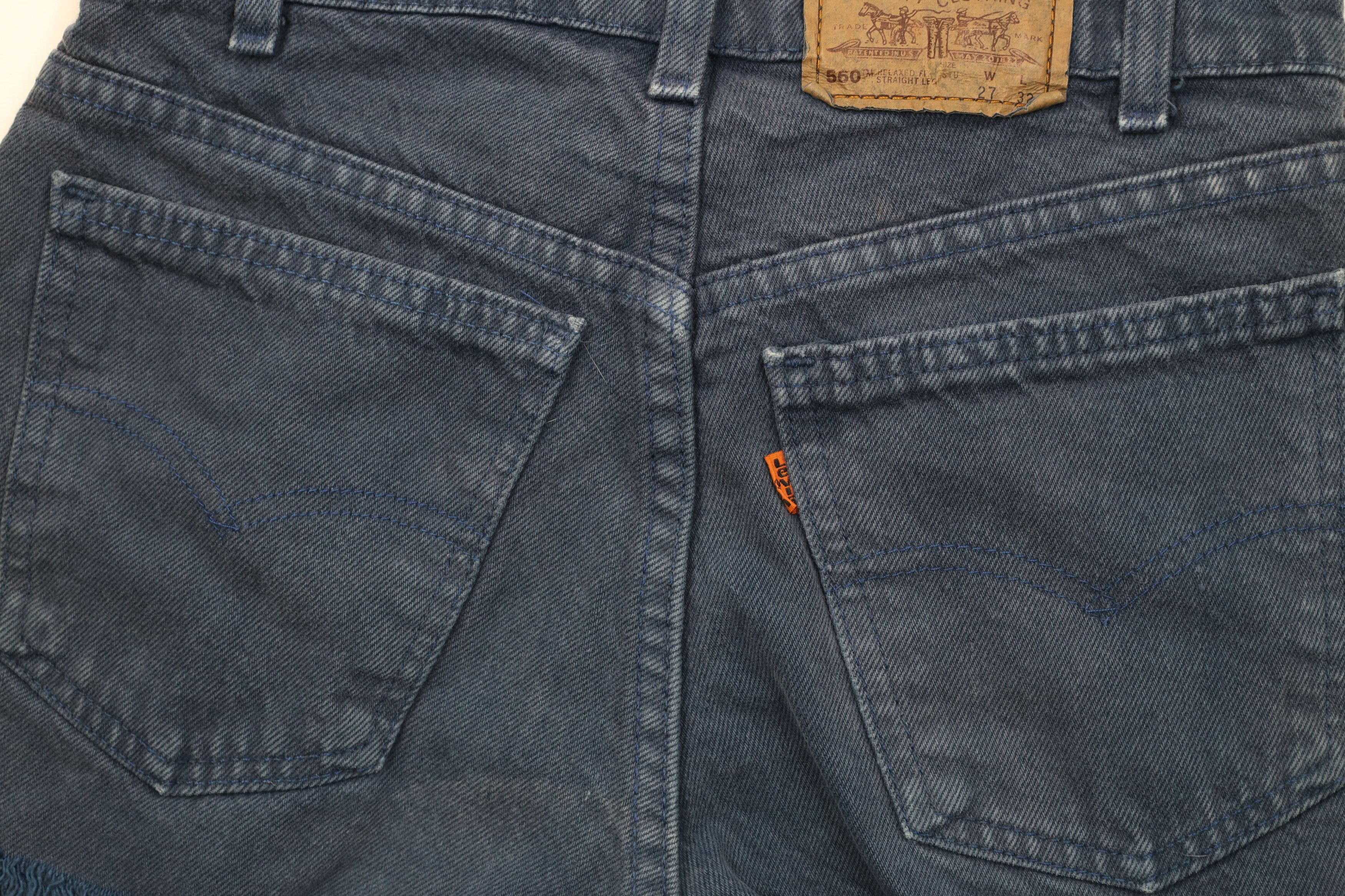 Levi's Vintage 90s Levis 560 Orange Tab Cut Off Denim Shorts USA Size 27" / US 4 / IT 40 - 9 Thumbnail