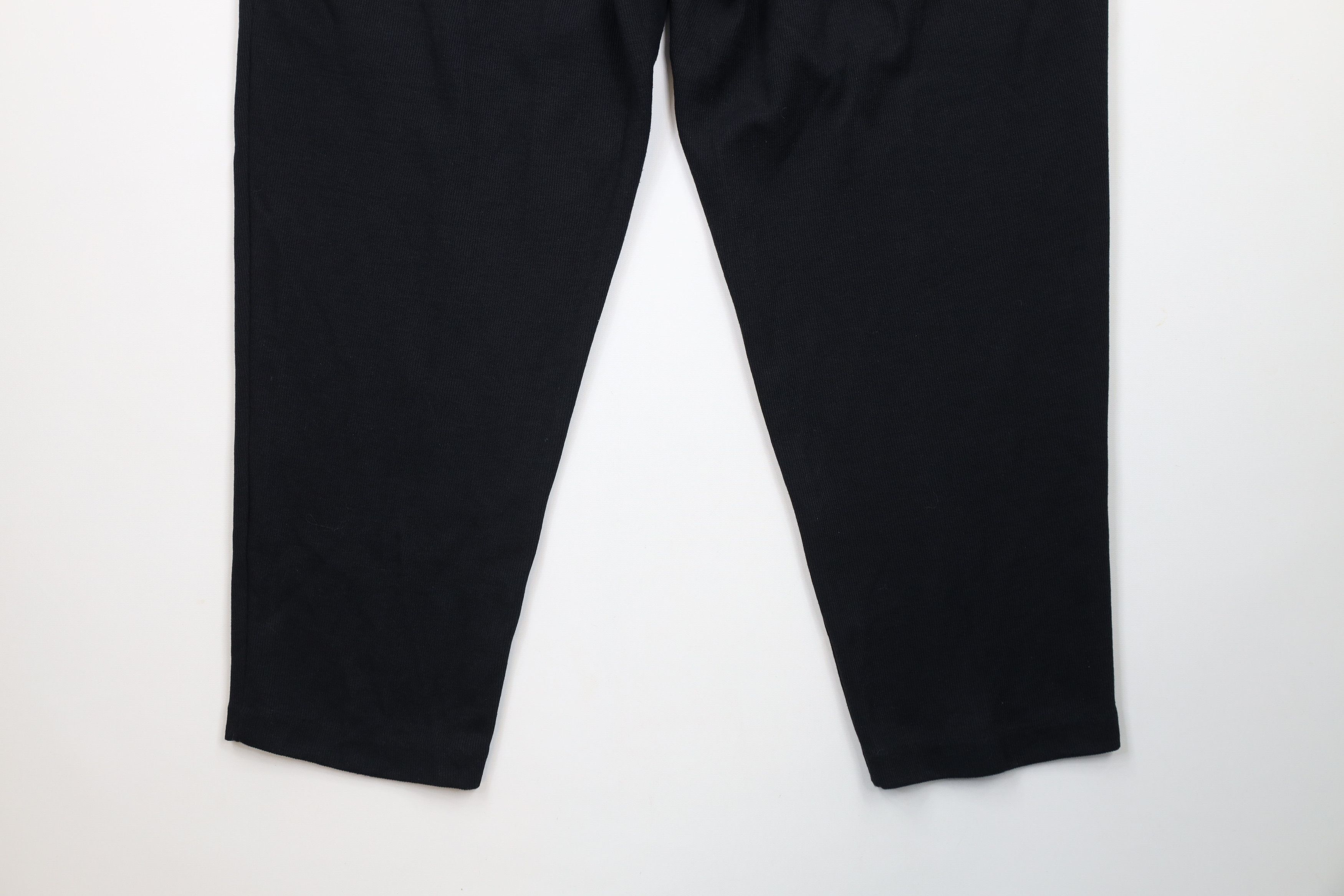 Vintage Vintage 90s Streetwear Ribbed Knit Sweatpants Black USA Size 29" - 13 Thumbnail