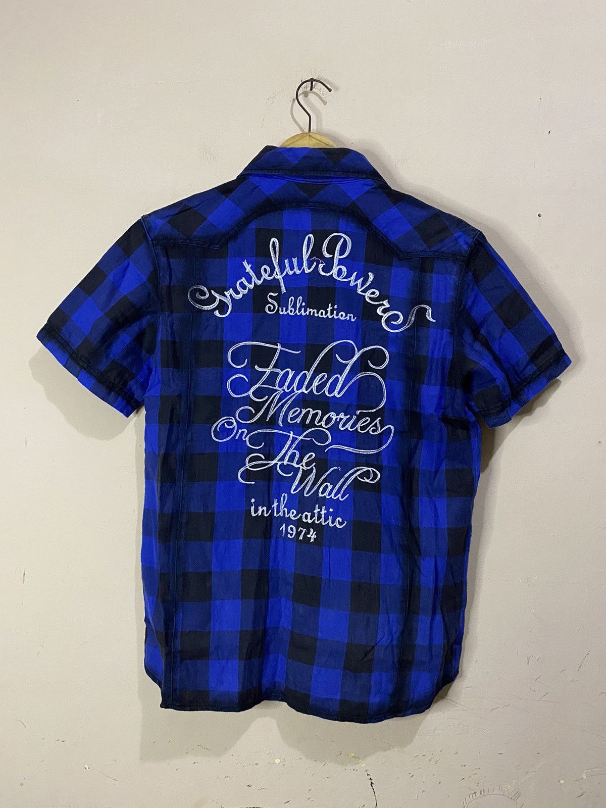 Japanese Brand Y2K In The Attic Poem Punk Style Plaid Shirt Size US L / EU 52-54 / 3 - 13 Thumbnail