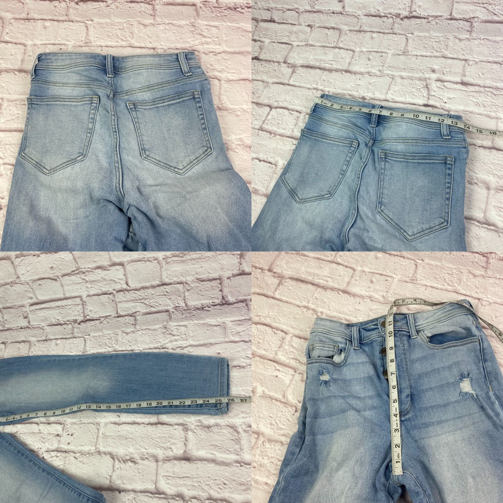 Vintage VINTAGE Cello Jeans Womens Junior Teens 7/28 Mom Skinny High Rise Distressed Button Fly 90s City College Blues Jeans Mens? Size 28" / US 6 / IT 42 - 8 Thumbnail