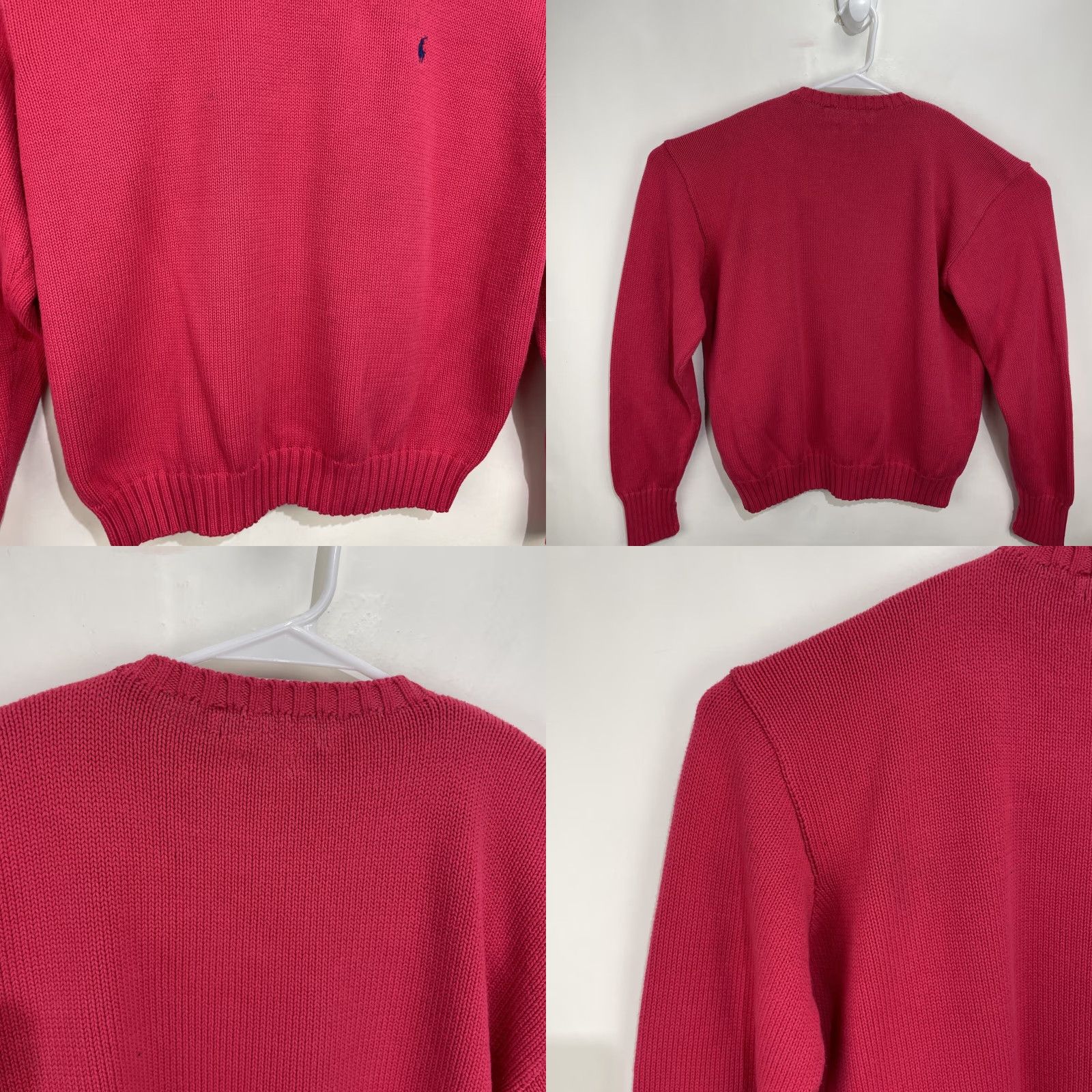 Polo Ralph Lauren VINTAGE Polo Ralph Lauren Coral Crewneck Sweater XL Medium Knit Cotton Shirt Men Size US XL / EU 56 / 4 - 8 Thumbnail