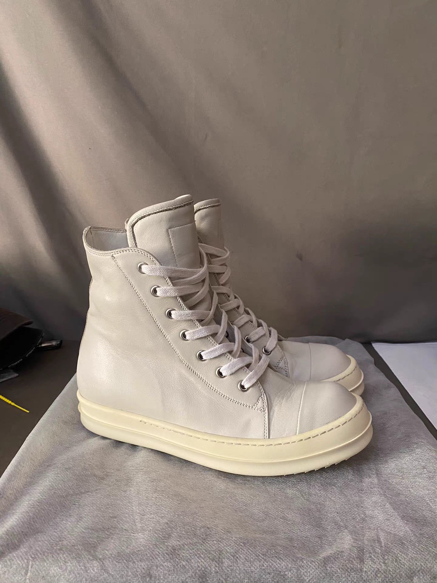 Rick Owens Rick Owens mainline leather high top sneakers Size US 8 / IT 38 - 2 Thumbnail
