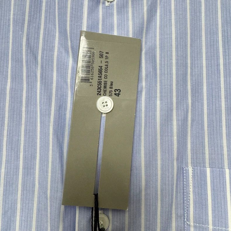 Dior Dior Size 43 Casual striped blue long-sleeved shirt 2501-Ne Size US XS / EU 42 / 0 - 4 Thumbnail