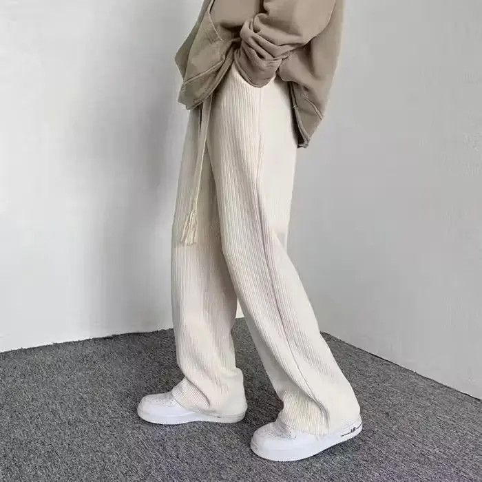 image of Vintage Loose Wide Leg Tie Corduroy in White, Men's (Size 32)