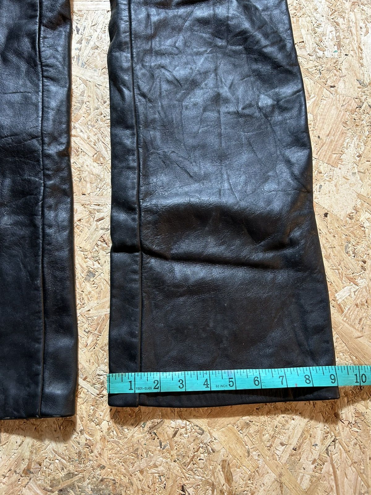Schott Schott Perfecto Black Leather Pants Size US 31 - 20 Thumbnail