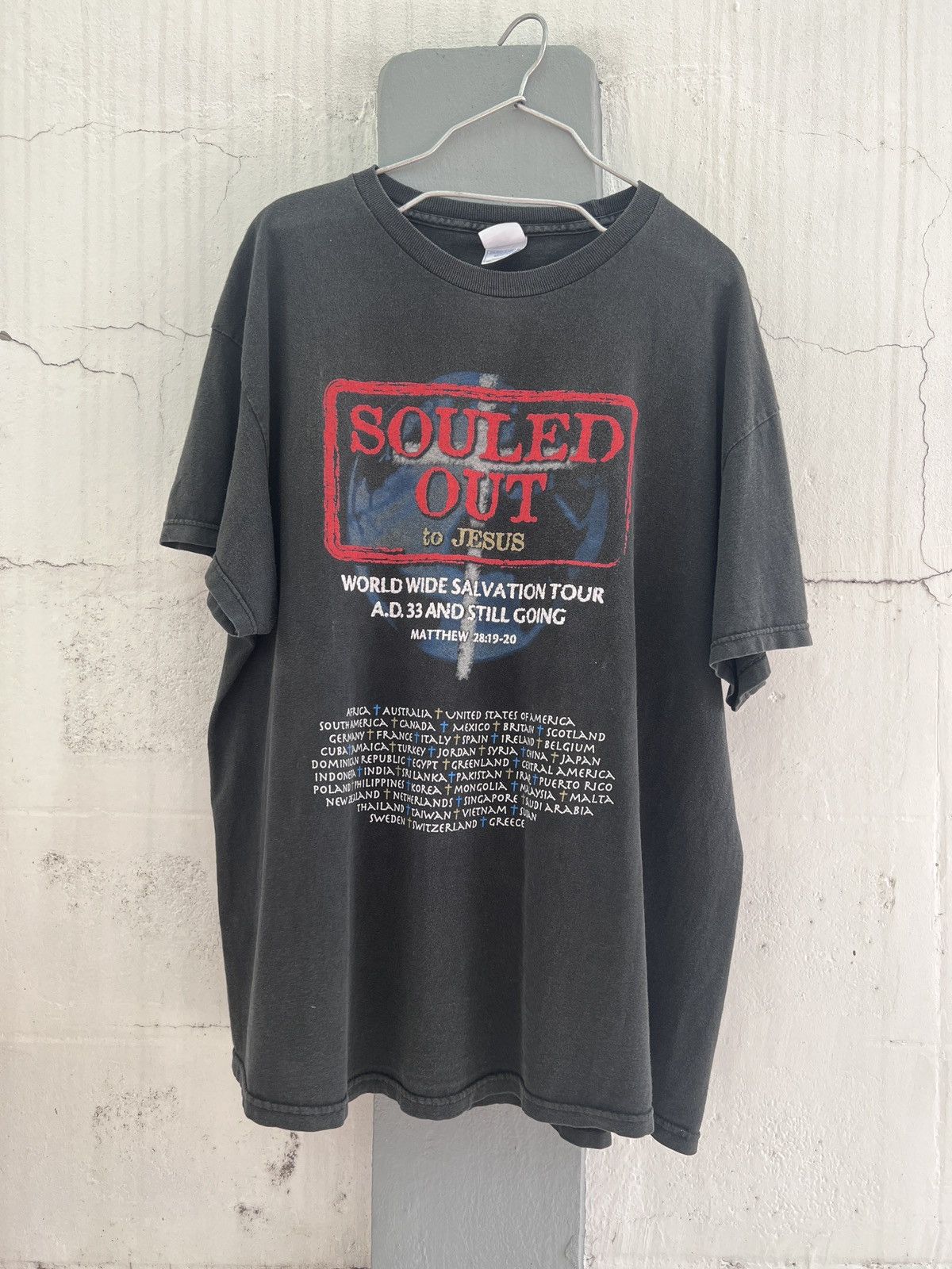 Vintage Vintage Y2K Souled Out to Jesus God Bible Holy Tour XL Faded Size US XL / EU 56 / 4 - 3 Thumbnail