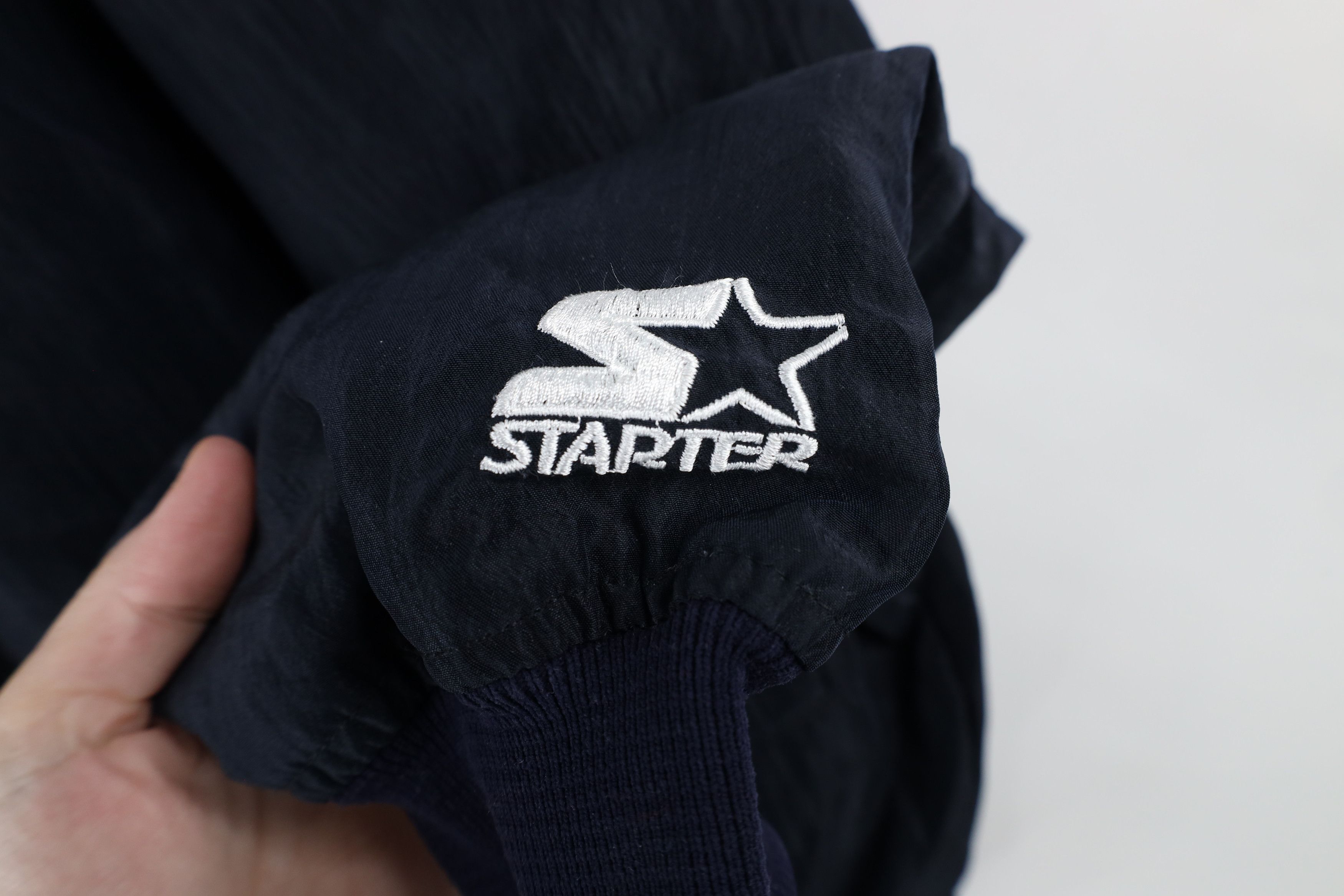 Starter × Vintage Vintage 90s Starter Blank Pullover Windbreaker Jacket Blue Size US M / EU 48-50 / 2 - 4 Thumbnail
