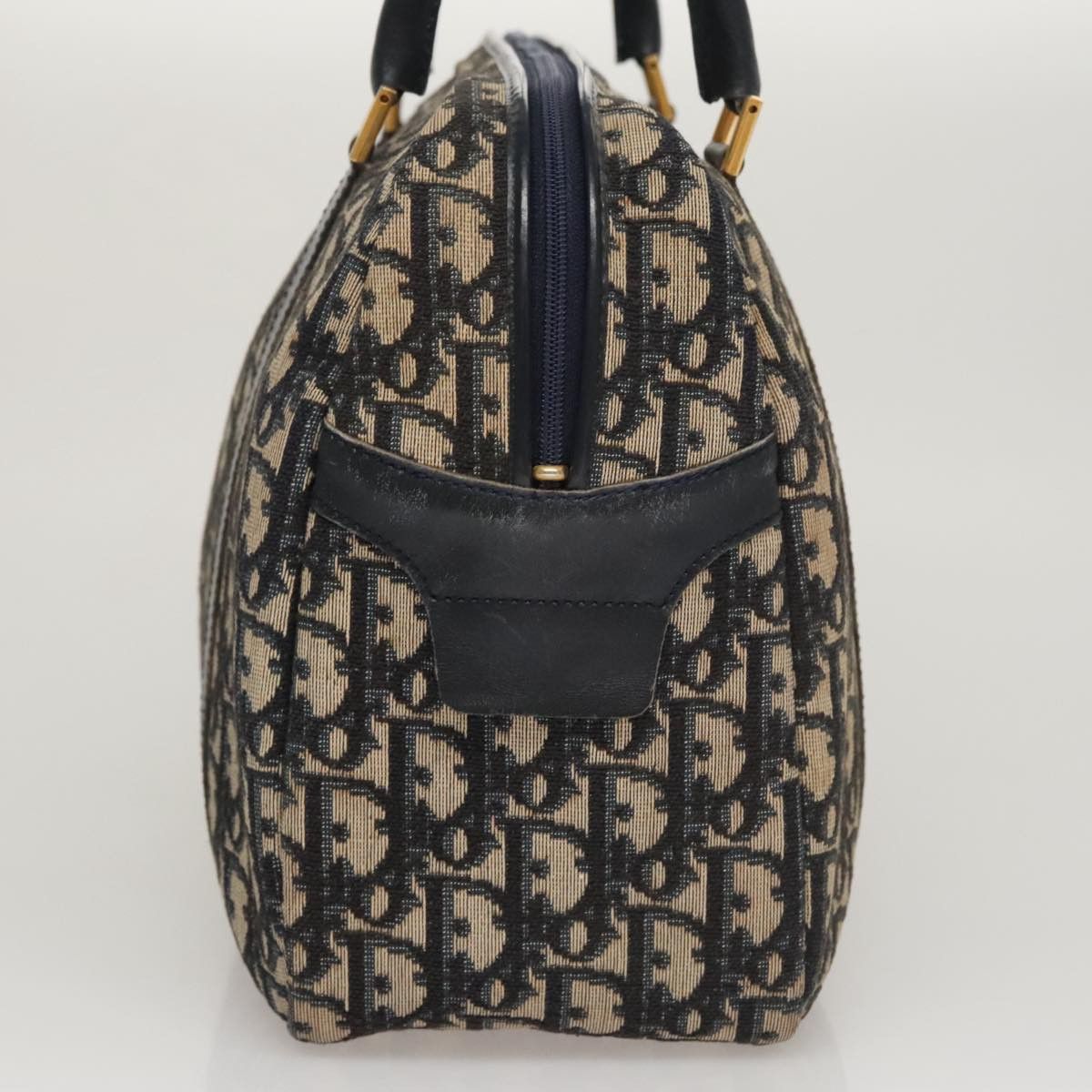 Dior DIOR Trotter Canvas Hand Bag Navy Gold Size ONE SIZE - 5 Thumbnail