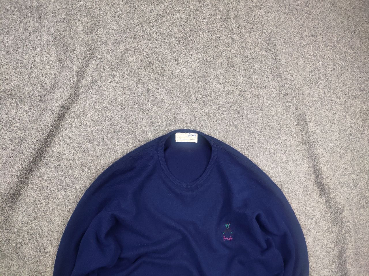 Pringle Of Scotland Vintage 80-90's Pringle Scotland Pure Wool Blue Knit Sweater Size US XL / EU 56 / 4 - 1 Thumbnail
