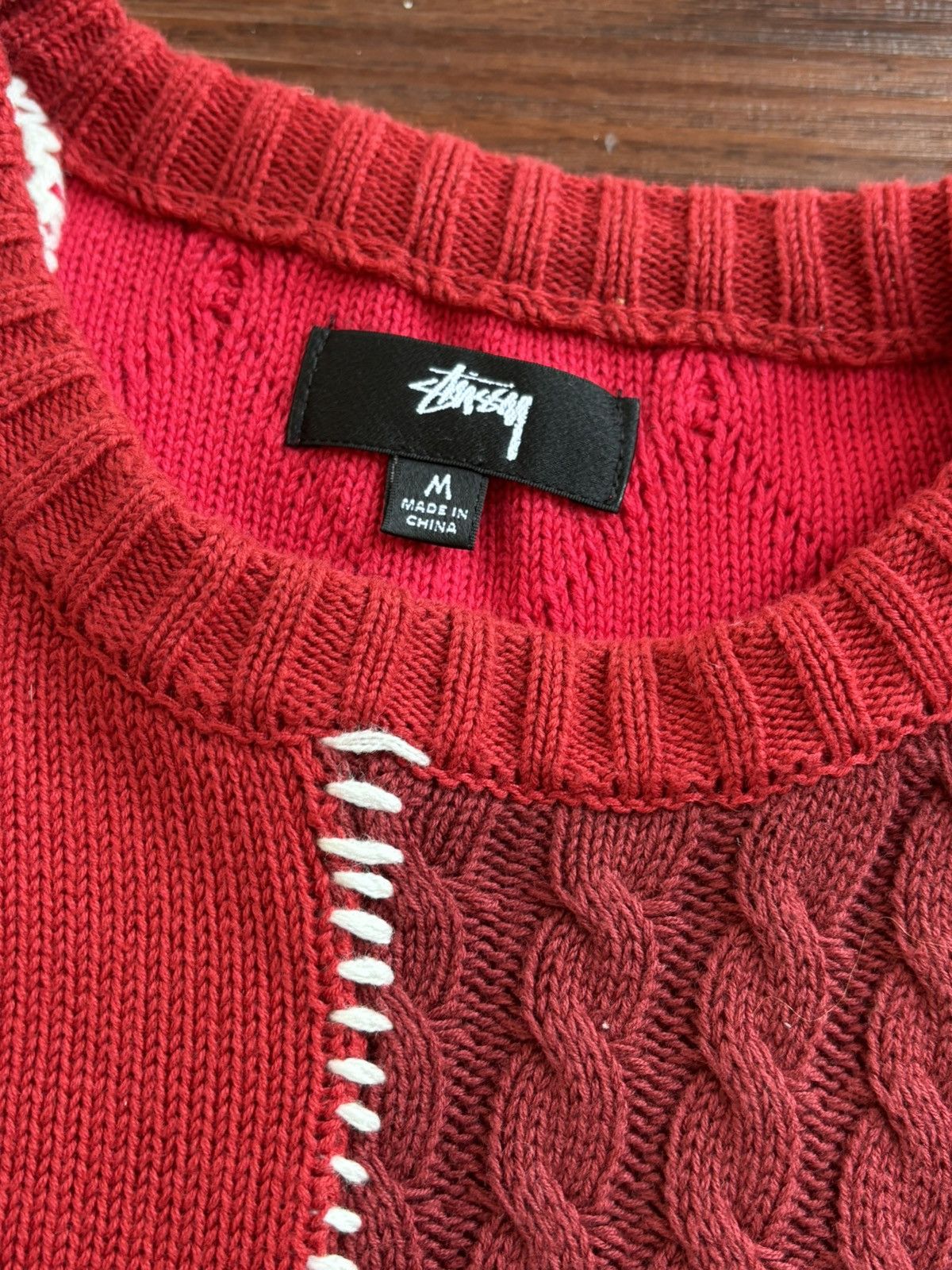 Stussy Stussy Patchwork Sweater ‘Rose’ Size US M / EU 48-50 / 2 - 2 Thumbnail