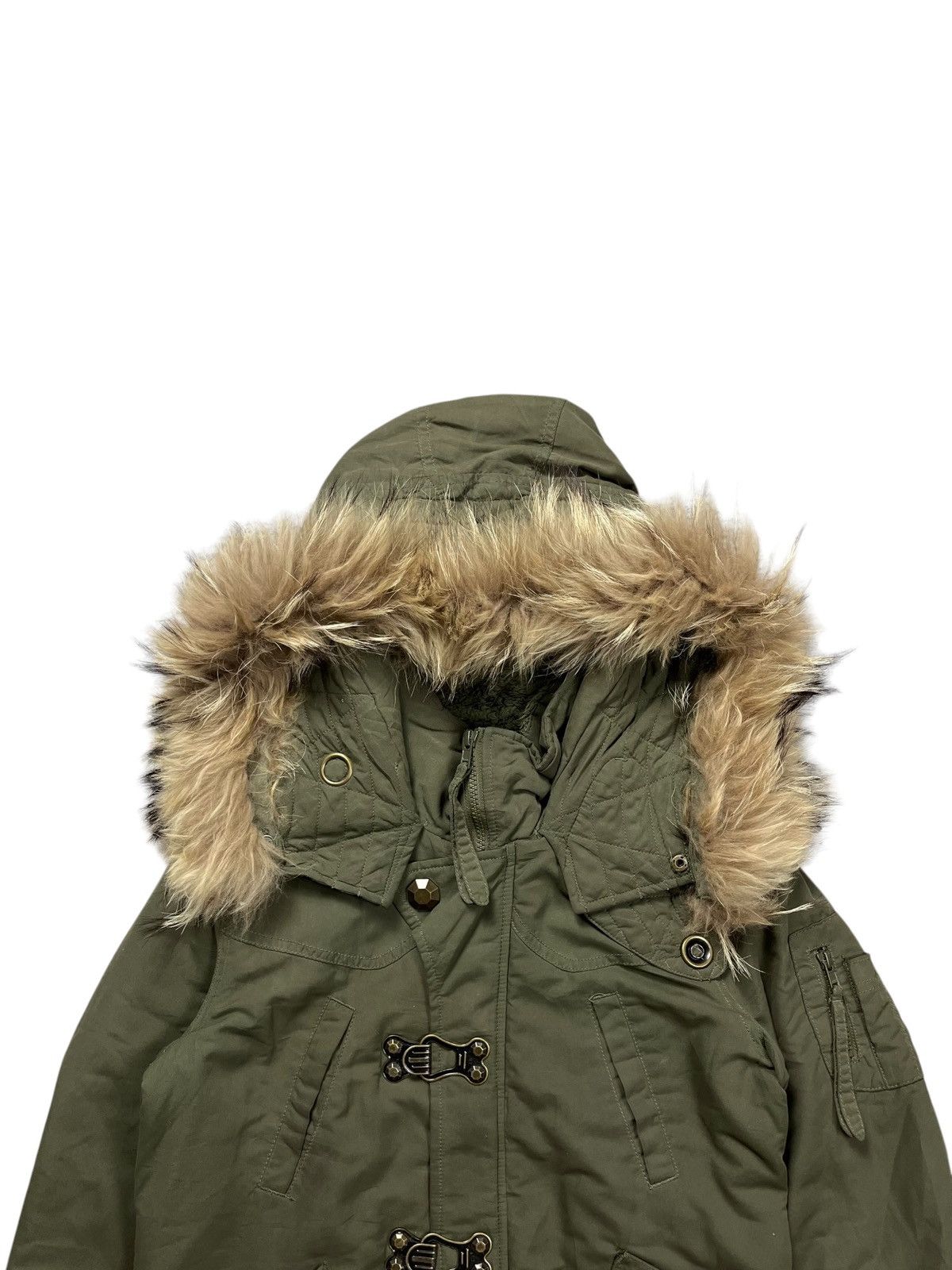 If Six Was Nine 2000s SLY - Raccoon Fur Hoodie Apocalypse Style Jacket Size US M / EU 48-50 / 2 - 4 Thumbnail