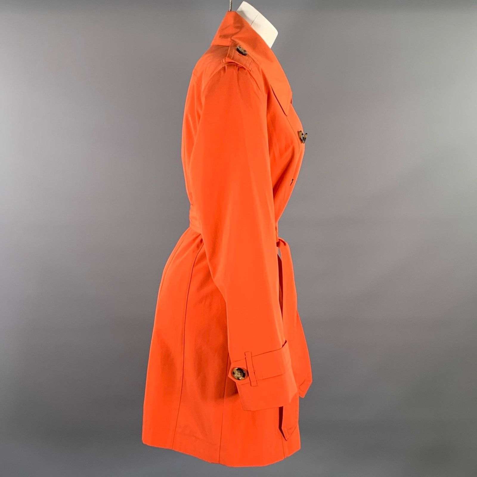London Fog LONDON FOG Orange Polyester Double Breasted Trench Coat L Size L / US 10 / IT 46 - 2 Thumbnail
