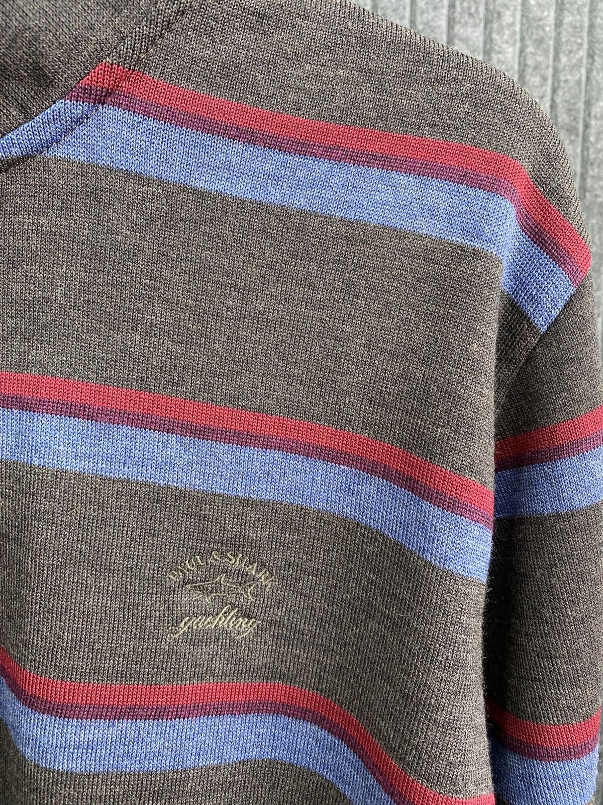 Paul & Shark Vintage Paul & Shark Mens Striped 1/4 Zip Knit Sweater Size US M / EU 48-50 / 2 - 6 Thumbnail