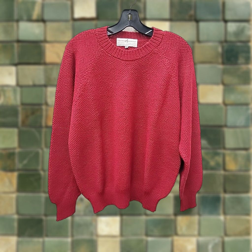 Vintage VINTAGE Peruvian Connection Sweater Shirt Women XL Red Alpaca Crew Neck Knit Pullover Long Sleeve Casual Travel Workwear 23 Chest 24 Length Size XL / US 12-14 / IT 48-50 - 1 Thumbnail