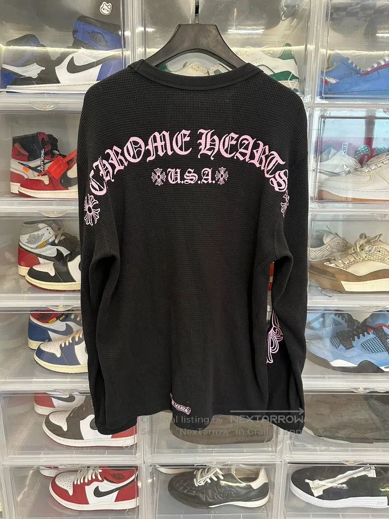 Chrome Hearts CHROME HEARTS Size XL Black Sanskrit Vine Flower Arm Waffle Size US XL / EU 56 / 4 - 3 Thumbnail