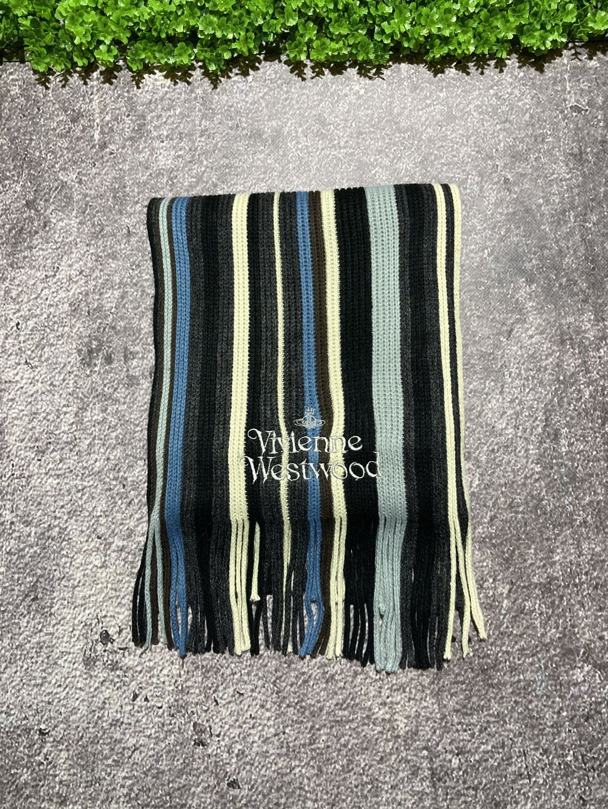 Vivienne Westwood Vivienne Westwood Accessories Wool Scarf Striped Orb Logo Size ONE SIZE - 1 Thumbnail
