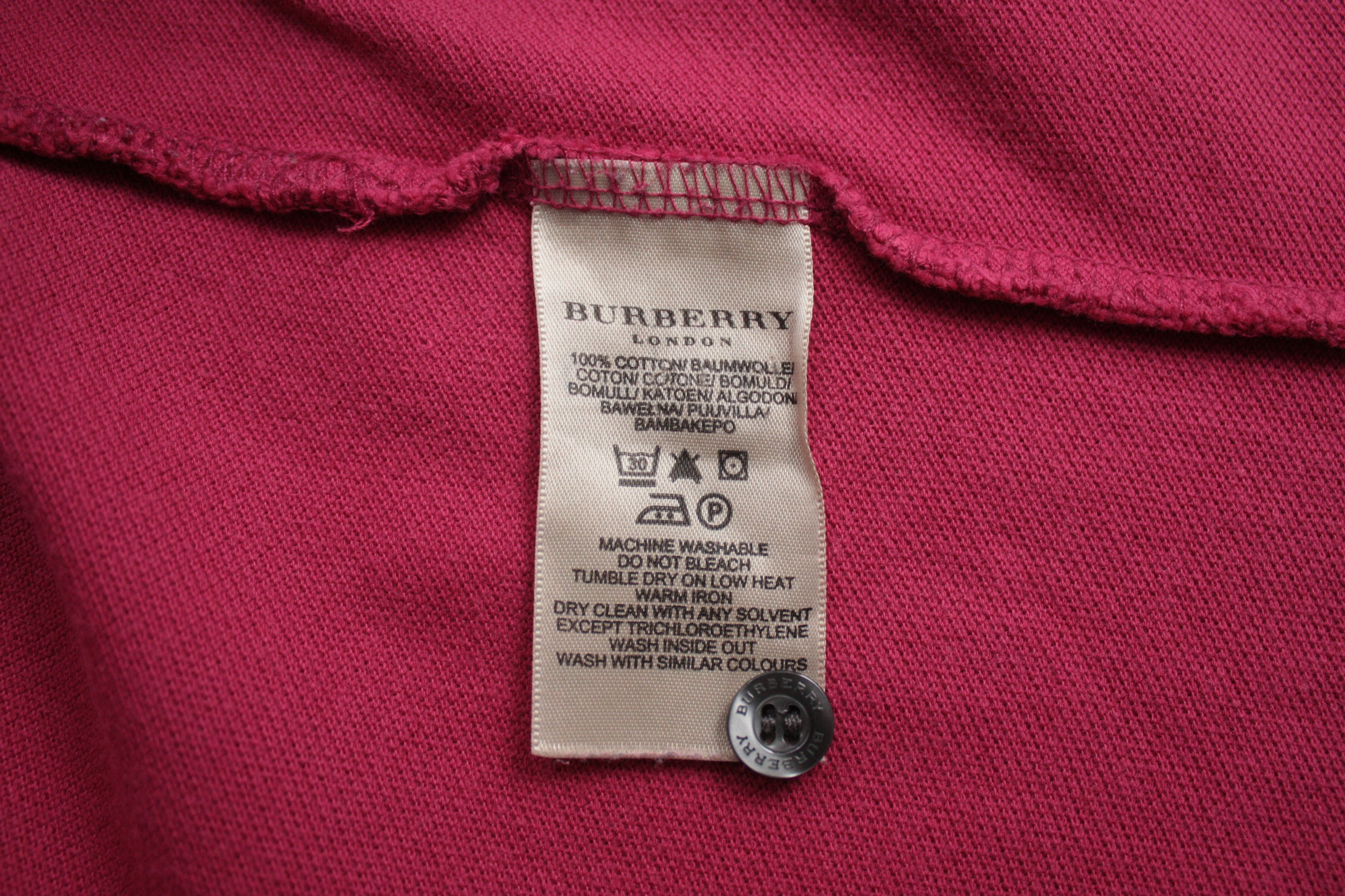 Burberry Burberry Nova Check Crimson Red Polo Men's M Size US M / EU 48-50 / 2 - 7 Thumbnail