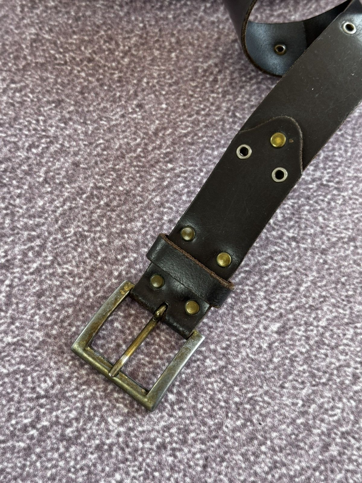 Japanese Brand Vintage Leather Studded Belt Japanese style Punk Size ONE SIZE - 3 Thumbnail