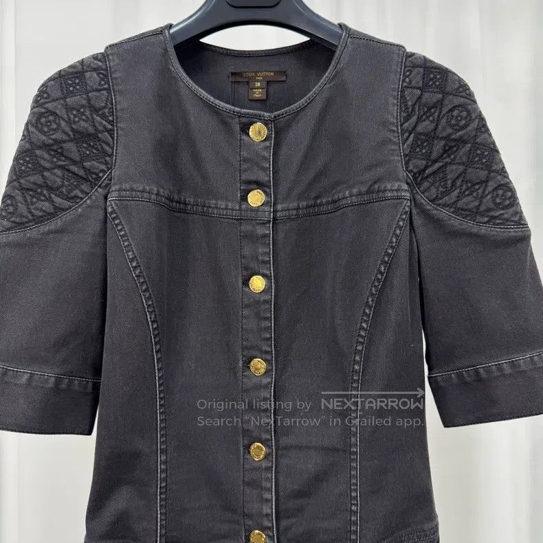 Louis Vuitton Louis Vuitton Shoulder embossed logo gold button denim dre Size XS / US 0-2 / IT 36-38 - 3 Thumbnail