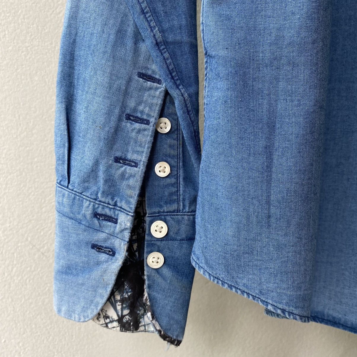 Paul Smith Paul Smith Lightweight Blue Denim Shirt Size US L / EU 52-54 / 3 - 11 Thumbnail