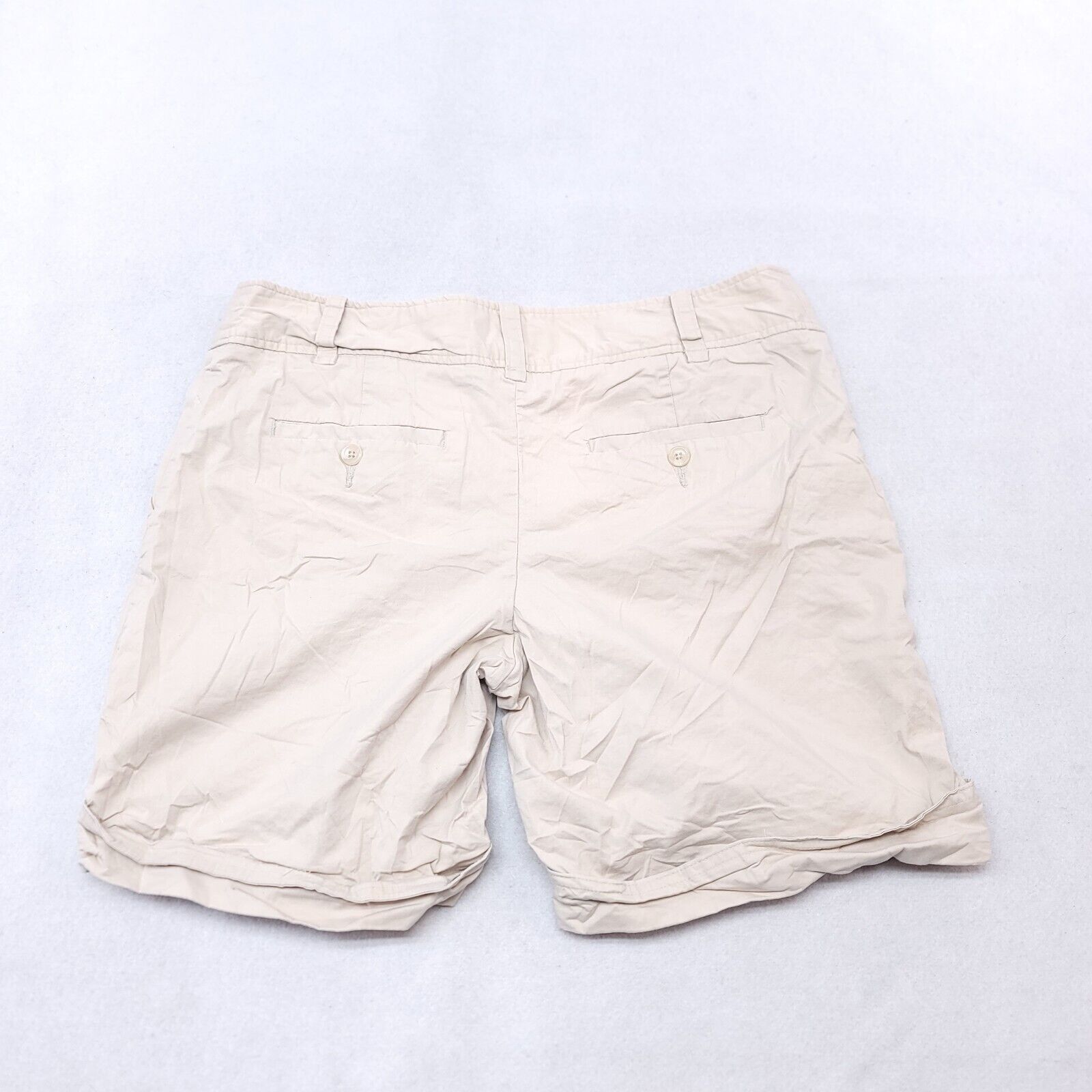 Mossimo Mossimo Button Zip Casual Chino Shorts Womens Size 14 Beige Size 36" / US 14 / IT 50 - 10 Thumbnail